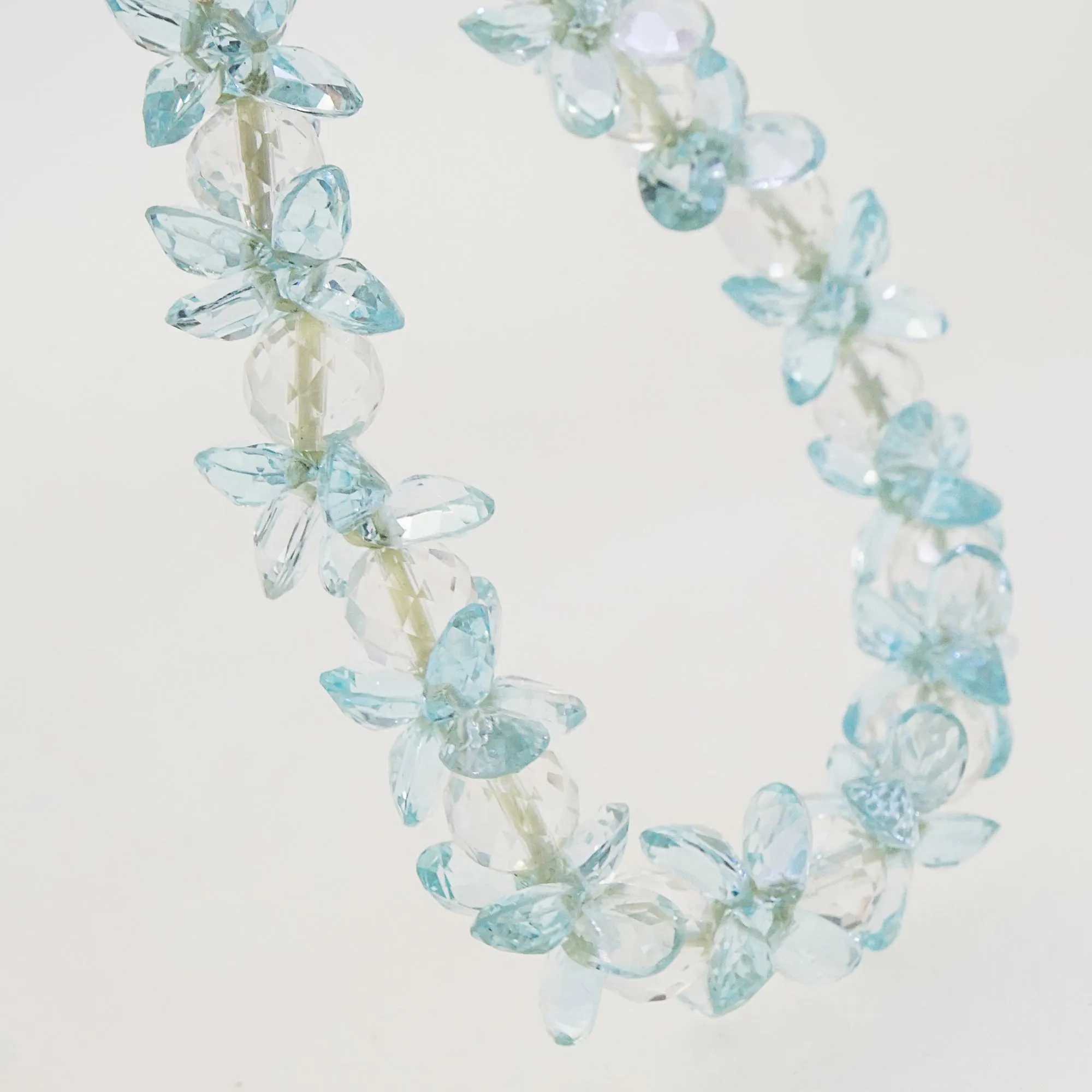 A-Grade Blue Topaz Faceted Florette