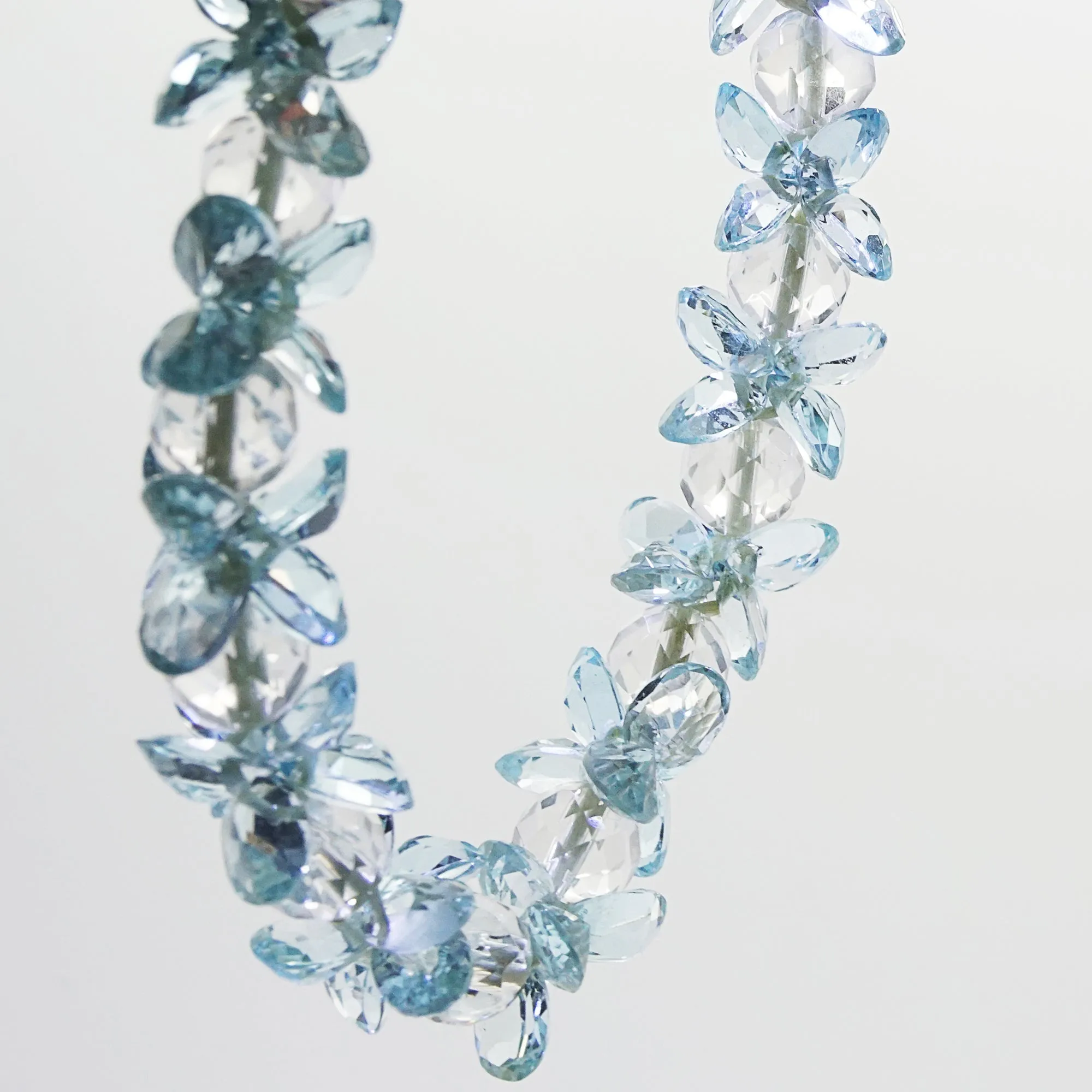 A-Grade Blue Topaz Faceted Florette