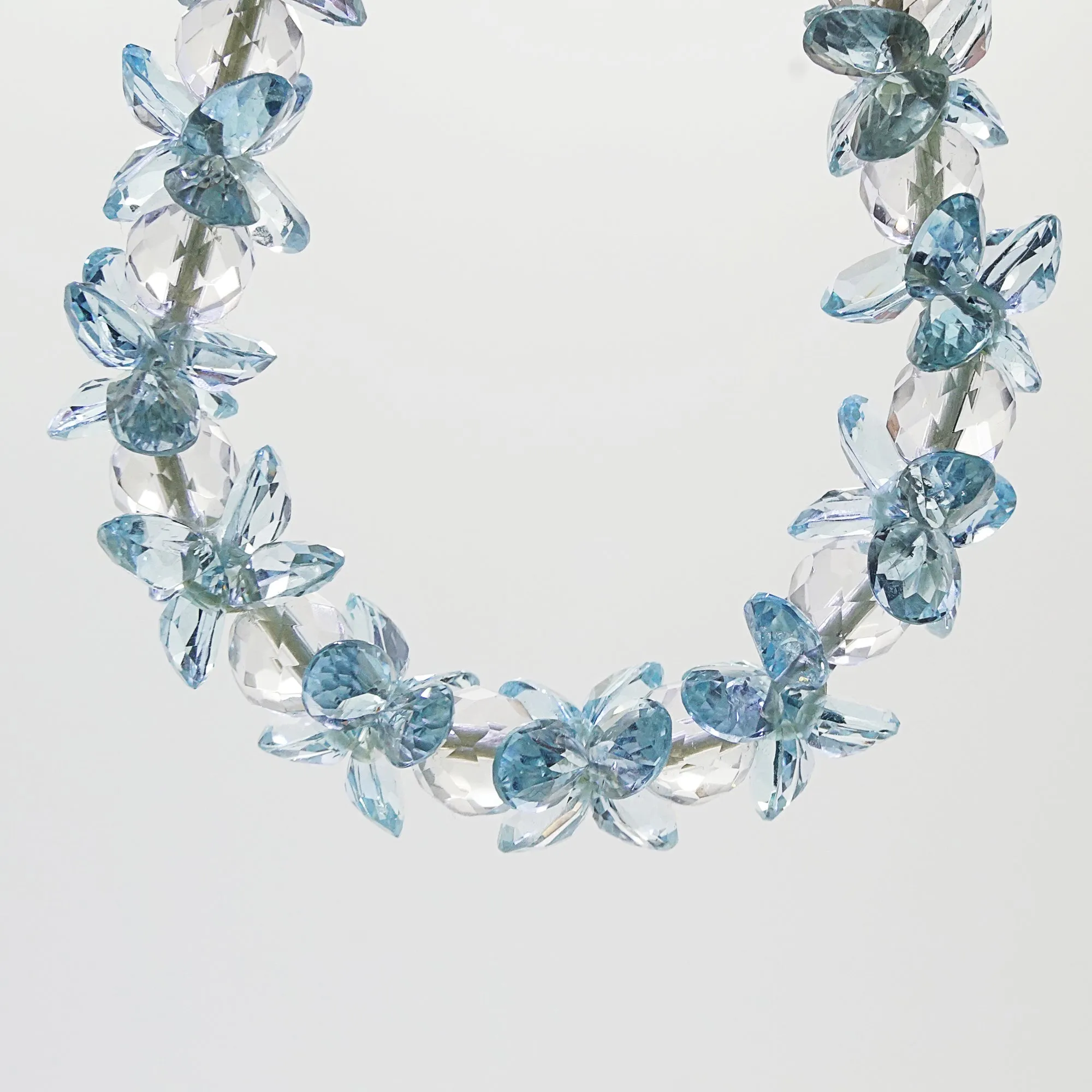 A-Grade Blue Topaz Faceted Florette