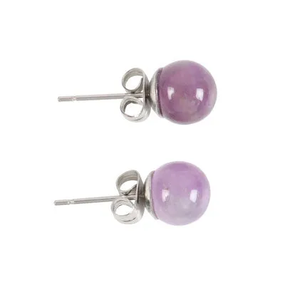 Amethyst Stud Earrings