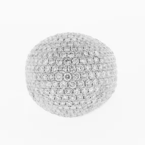 Diamond Pave Gold Domed Cocktail Ring