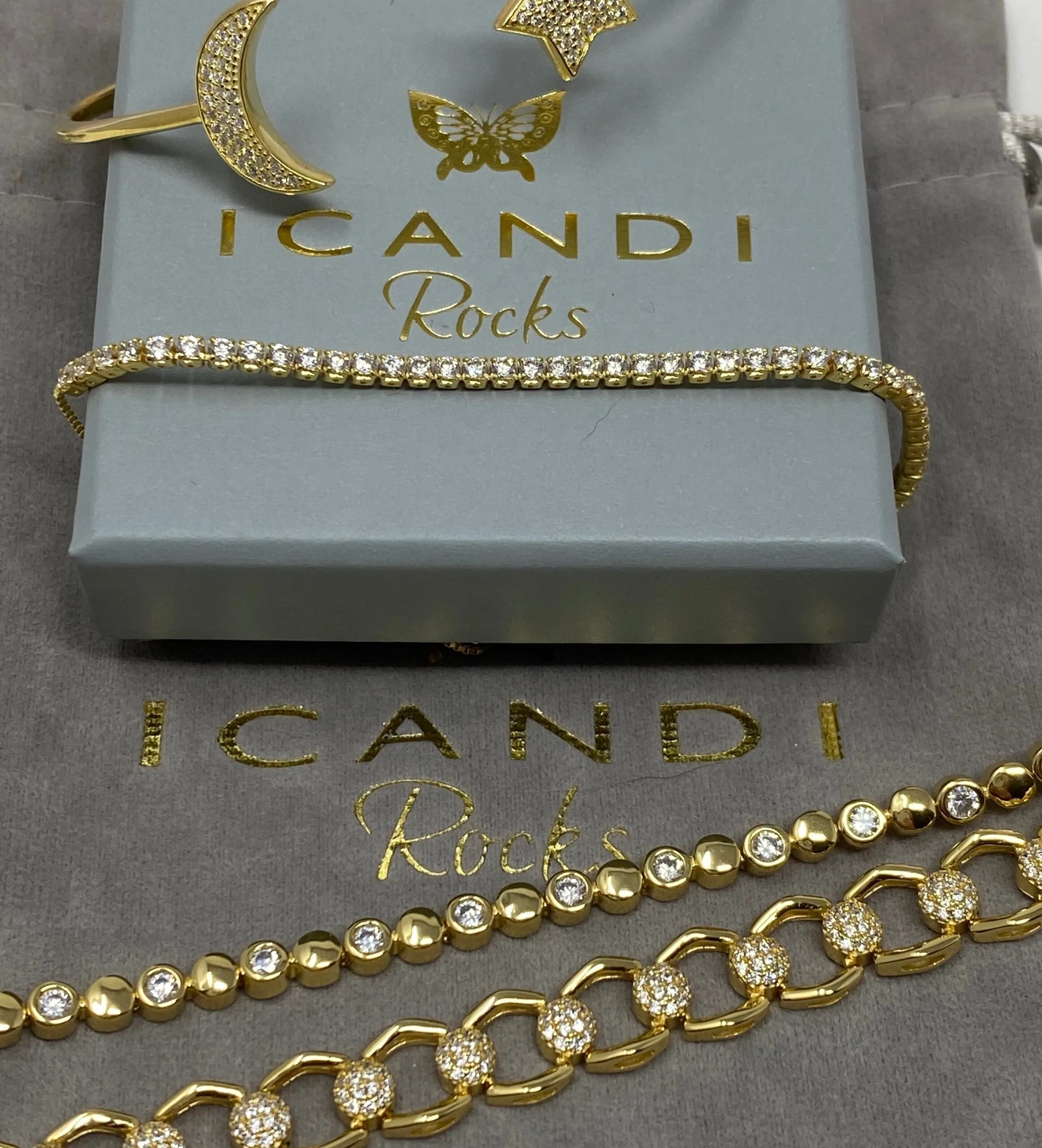 Icandirocks Erica Eternity Bracelet in Gold
