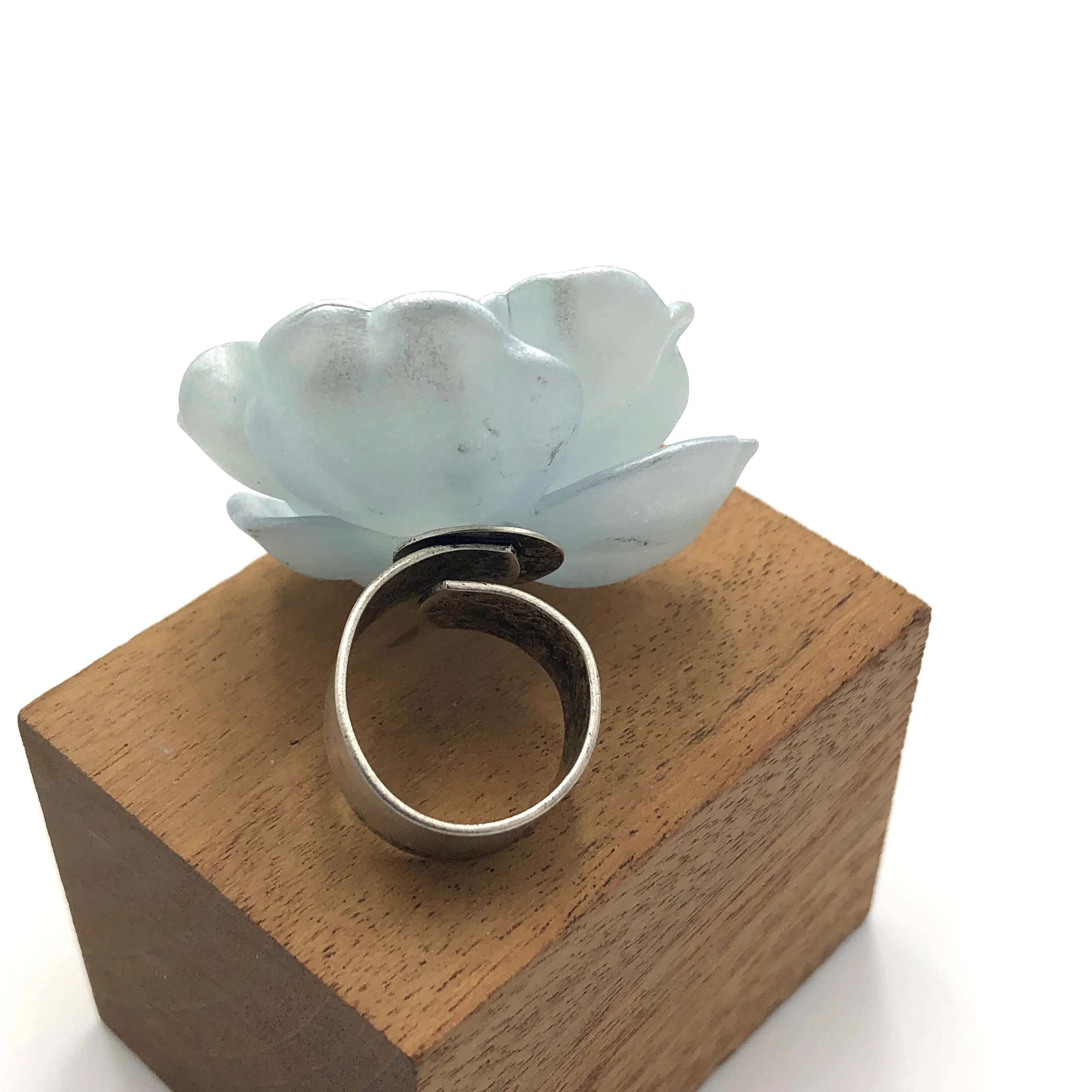 Ice Flower Corsage Cocktail Ring