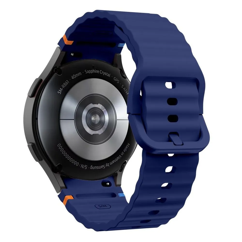 Samsung Galaxy Watch 4 / 5 / 6 / 7 / FE Tech-Protect Silicone Sport Urrem - Mørkeblå