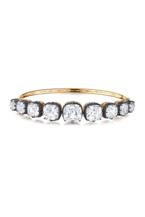 White Topaz Collet Bangle